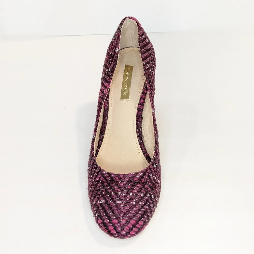 Louise et Cie tweed wool blend heels